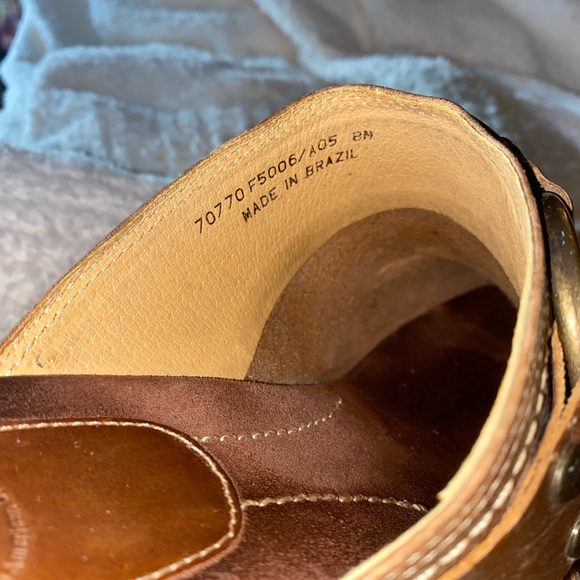 Distressed leather Frye clogs - Picture 6 of 8